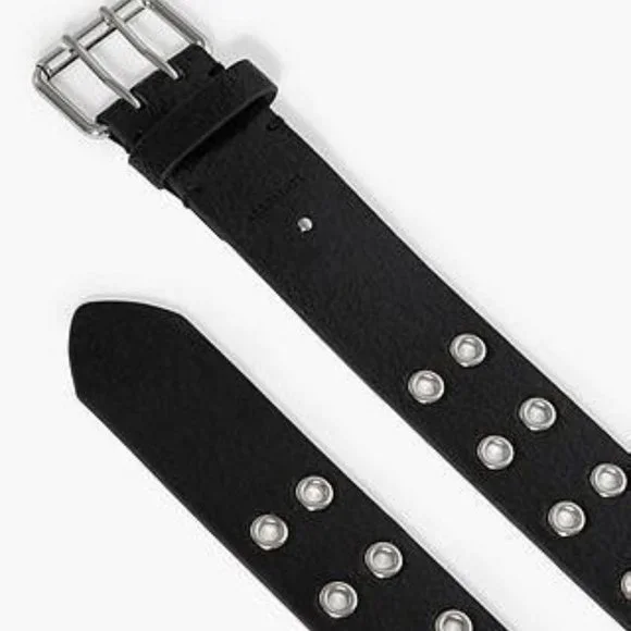 NWOT Allsaints Andree Black Leather Studded Belt M/L - Picture 4 of 4